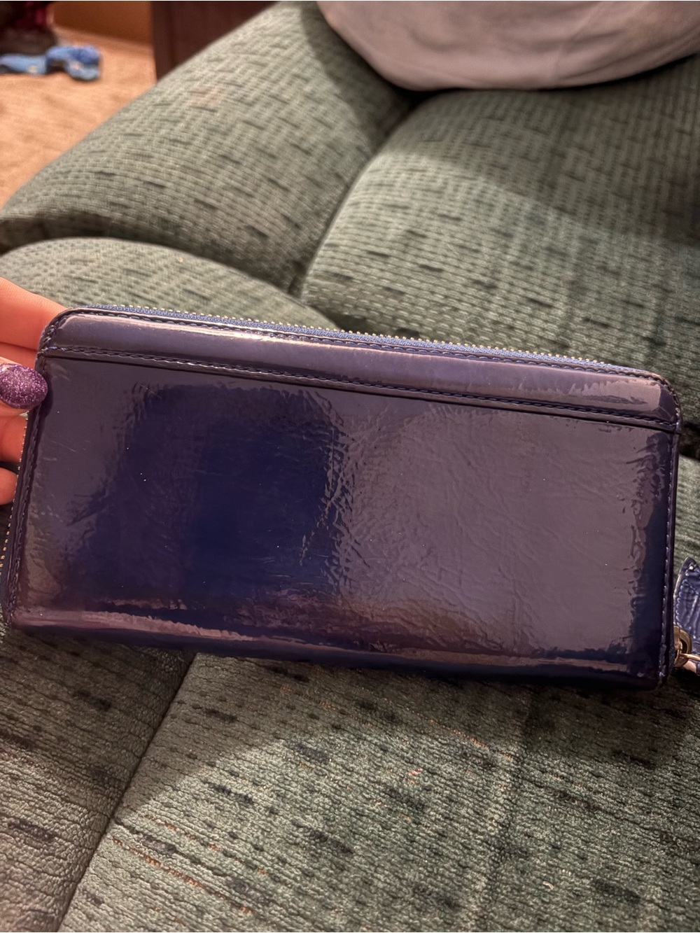 Coach Glossy Patent Leather Zip Wallet - Picture 4 of 15